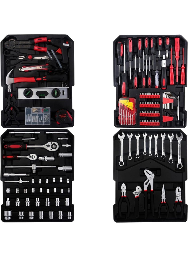 دينكس طقم أدوات احترافي مكون من 187 قطعة مع حقيبة بعجلات، أدوات يدوية، أدوات سيارات للإصلاحات وورش العمل، للميكانيكيين وعمال البناء والاستخدام المنزلي - Image 4